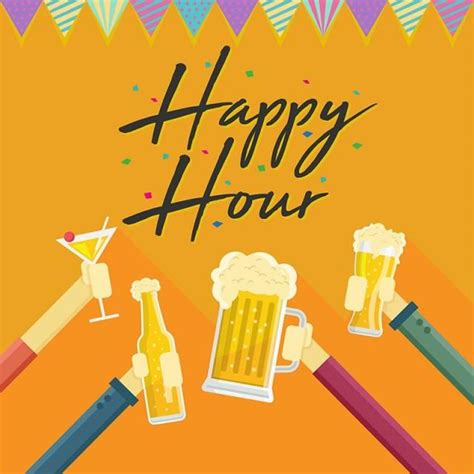 Happy Hour Beer Vector Design Images, Modern Beer Happy Hour Card ...