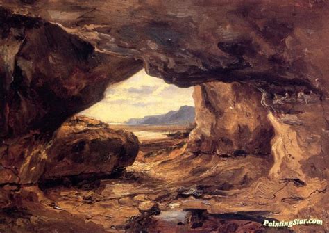 The Cave In A Cliff Near Granville Artwork By Théodore Rousseau Oil Painting & Art Prints On ...