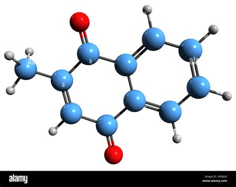 3D image of Menadione skeletal formula - molecular chemical structure ...