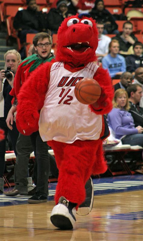 UIC Flames mascot, Sparky D. Dragon. | Mascot, Wisconsin green bay, Character