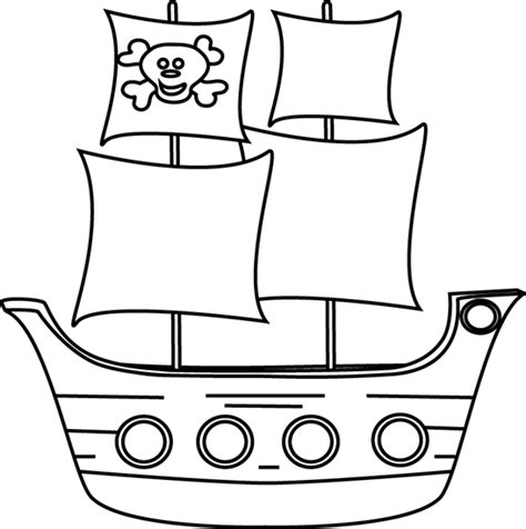 Pirate Ship Printable Template