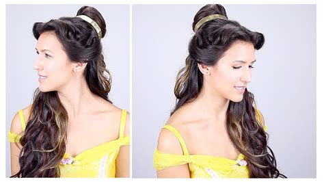 Belle Disney Princess Hair Tutorial - YouTube