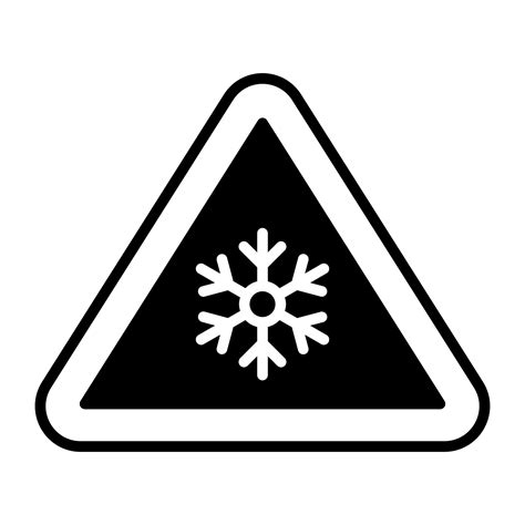 Snowflake on board warning sign of snowfall 19517783 Vector Art at Vecteezy