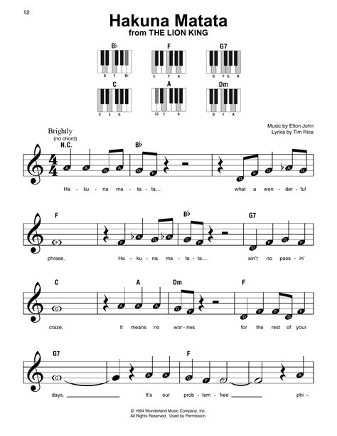 Hakuna Matata | Sheet Music Direct