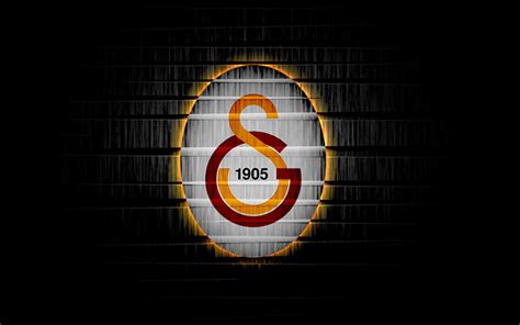 Download wallpapers Galatasaray FC, black wall, logo, Super Lig ...