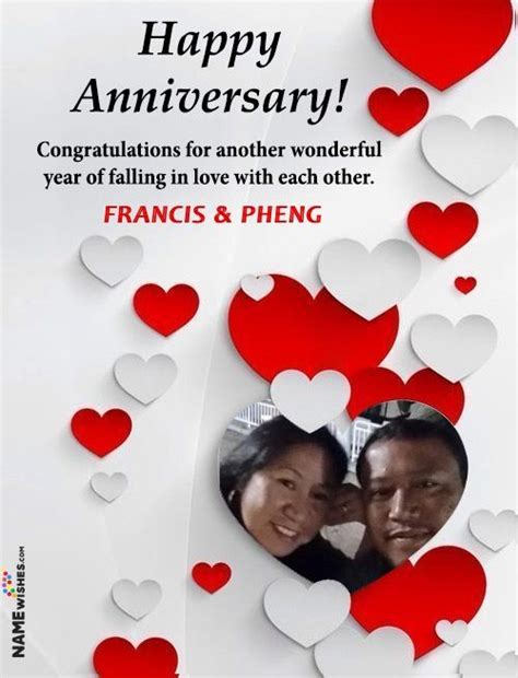 Personalized Love Heart Anniversary Wish