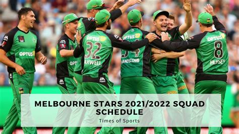 BBL: Melbourne Stars 2021/2022 Squad Schedule - Live Updates