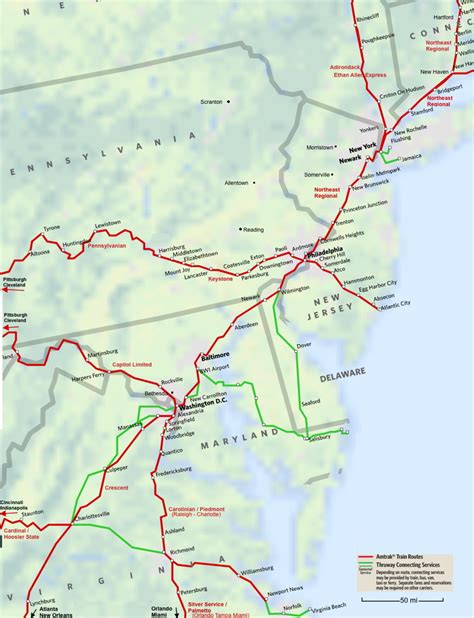 Amtrak Track Map