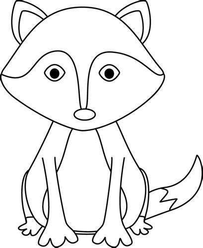 Black and White Fox Clip Art - Black and White Fox Image | Fox images, Art clipart, Easy animal ...