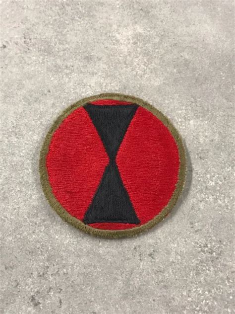 VINTAGE WORLD WAR II United States Army 7th Infantry Division Patch $8.00 - PicClick