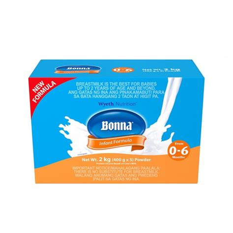 BONNA INFANT FORMULA MILK 2 kg. 0-6 MONTHS