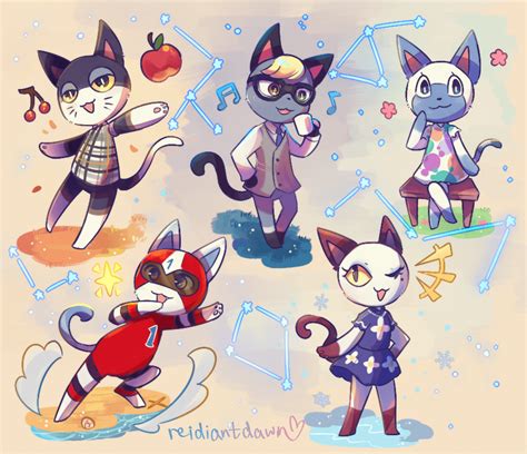 I drew some cat villagers! Hope you like them! : AnimalCrossing