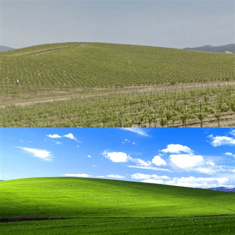 The Windows XP desktop background then and now : pics