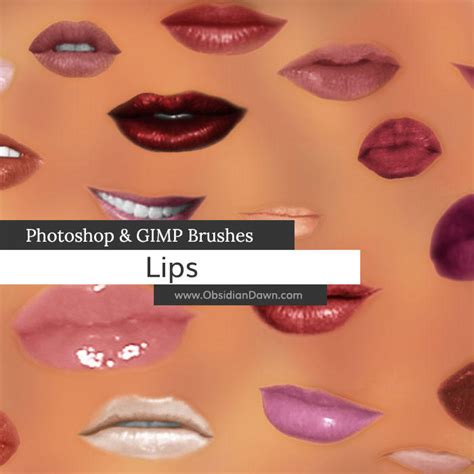 Lips - Mouth Photoshop and GIMP Brushes by redheadstock on DeviantArt