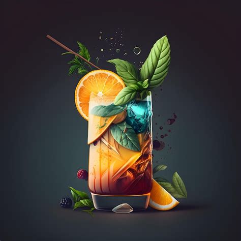 Premium Photo | Colorful abstract cocktail