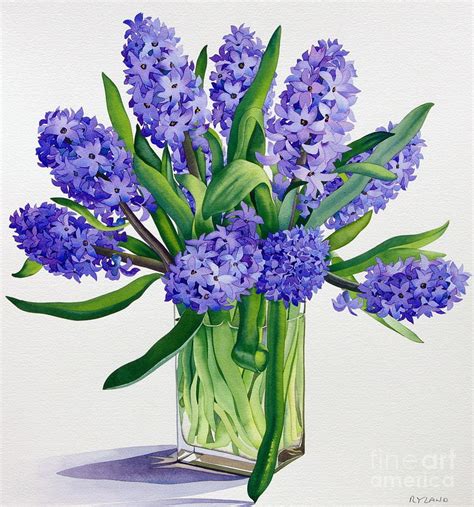 Blue Hyacinths Painting by Christopher Ryland - Fine Art America