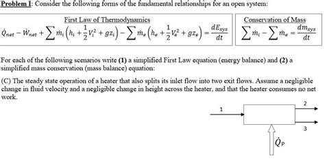 Energy Balance Equation Thermodynamics