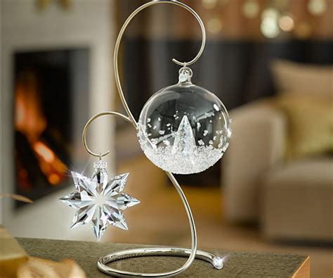 SWAROVSKI CHROME ORNAMENT DISPLAY STAND LARGE