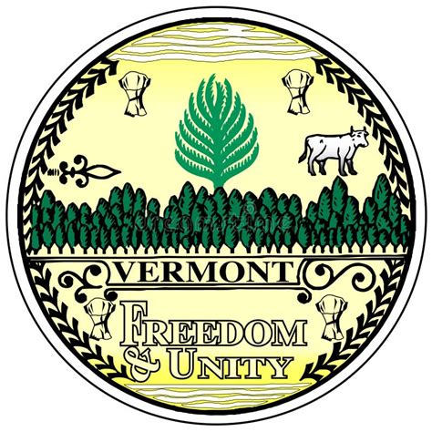 Vermont State Seal stock vector. Illustration of united - 102785450