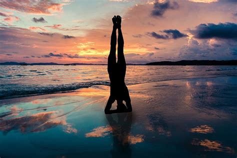 yoga on beach, Yoga, beach, people, health, meditation, sunset, sea ...