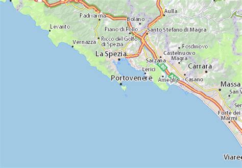 Map of Portovenere - Michelin Portovenere map - ViaMichelin