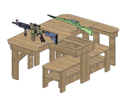 Right or Left Handed Shooting Bench / Range Dry Box Storage, 2x6 and Plywood, SKILL LEVEL 4 of 5 ...