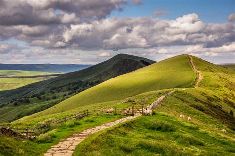 Fond d'écran : paysage, colline, la nature, herbe, ciel, champ, des nuages, vert, Angleterre ...