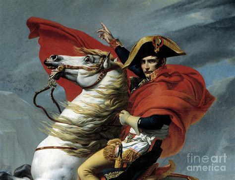 Napoleon Bonaparte Crossing The Alps, Detail Painting By Jacques Louis ...