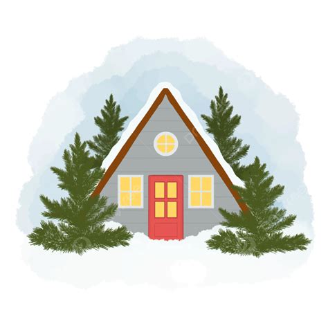 Winter House With Roof Covered White Snow Vector, Winter, House, Snow PNG and Vector with ...