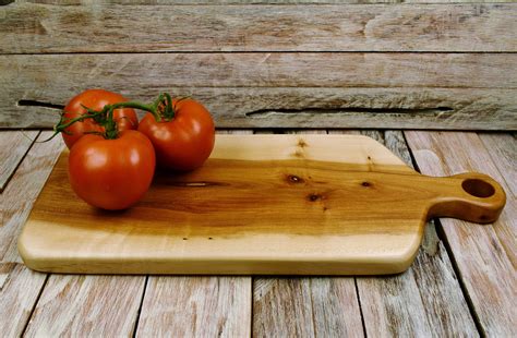 Sugar Maple Wood Cutting Board With Handle - Cheese Board - Wedding ...