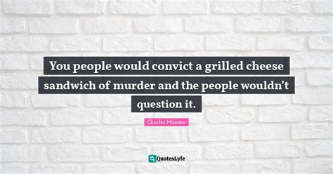 You people would convict a grilled cheese sandwich of murder and the p ...