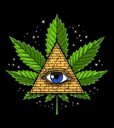 Psychedelic Weed Pyramid Digital Art by Nikolay Todorov - Pixels