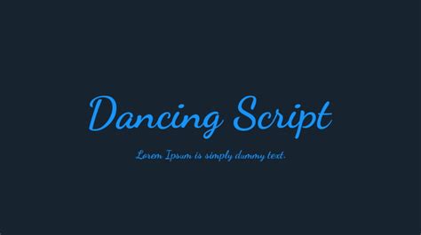 Dancing Script Font Family : Download Free for Desktop & Webfont