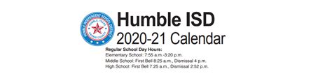 Creekwood Middle - School District Instructional Calendar - Humble Isd ...