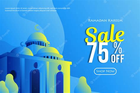 Premium Vector | Ramadan sales discount banners with mosque. Promotions ...