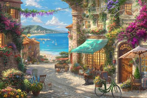 Image result for thomas kinkade paintings | Italian cafe, Thomas ...