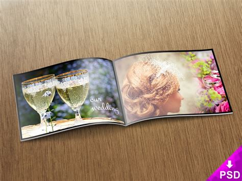 Wedding Photo Album Mock-up Free PSD – Download PSD