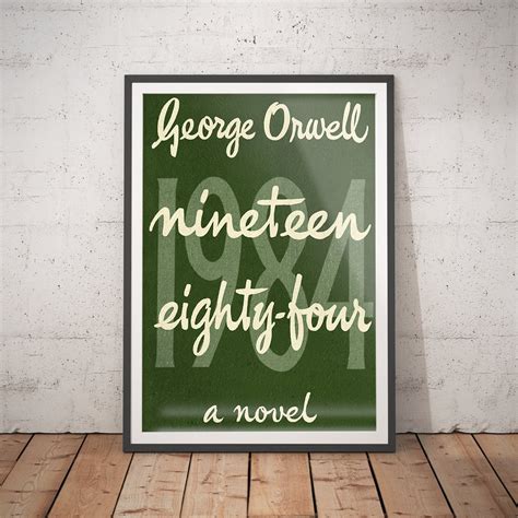 1984 Poster George Orwell Book Cover Posters Gift for Him - Etsy