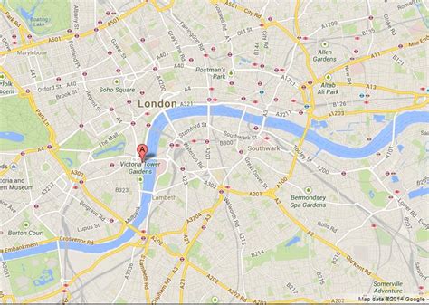 Houses of Parliament on Map of London