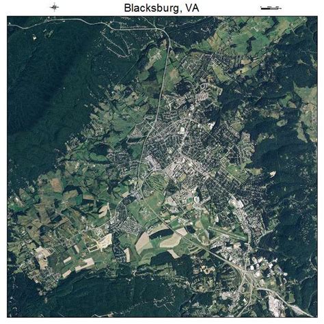 Aerial Photography Map of Blacksburg, VA Virginia