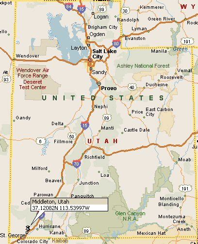 Middleton, Utah Map