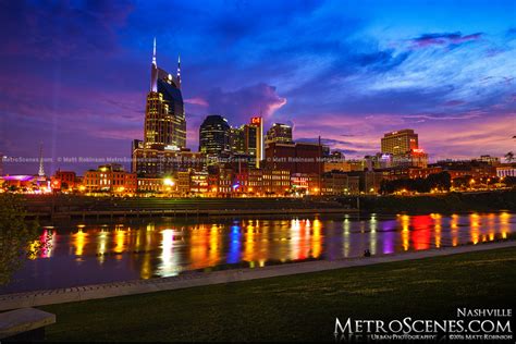 Nashville Skyline at night - MetroScenes.com - Nashville, Tennesee Skyline views - City Skyline ...