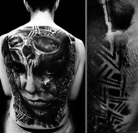 40 Skull Back Tattoo Designs For Men - Masculine Ink Ideas