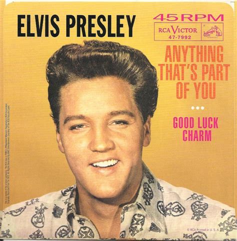 Song of the Day: Elvis Presley – Anything That’s Part of You – The Telltale Mind