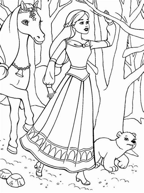 Barbie Unicorn Coloring Pages - dibujos faciles lindos