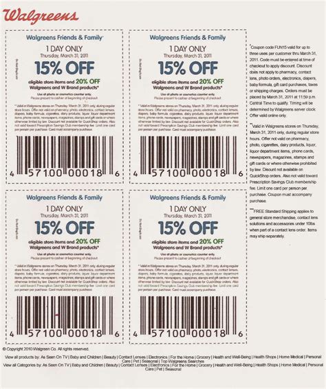 Printable Walgreens Coupons