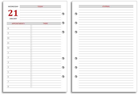 My Life All in One Place: New A5 Filofax Daily Dashboard layout for free download
