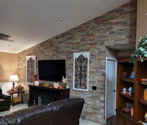 Adam's Faux Stone Living Room Accent Wall - GenStone