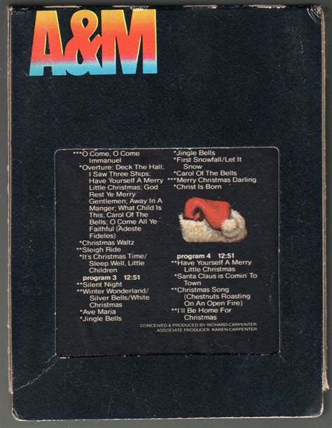 Carpenters - Christmas Portrait 1978 A&M A42 8-TRACK TAPE