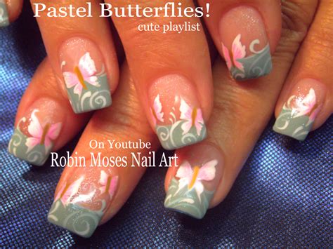 Nail Art by Robin Moses: Butterfly Nails! "spring nail art" "summer ...